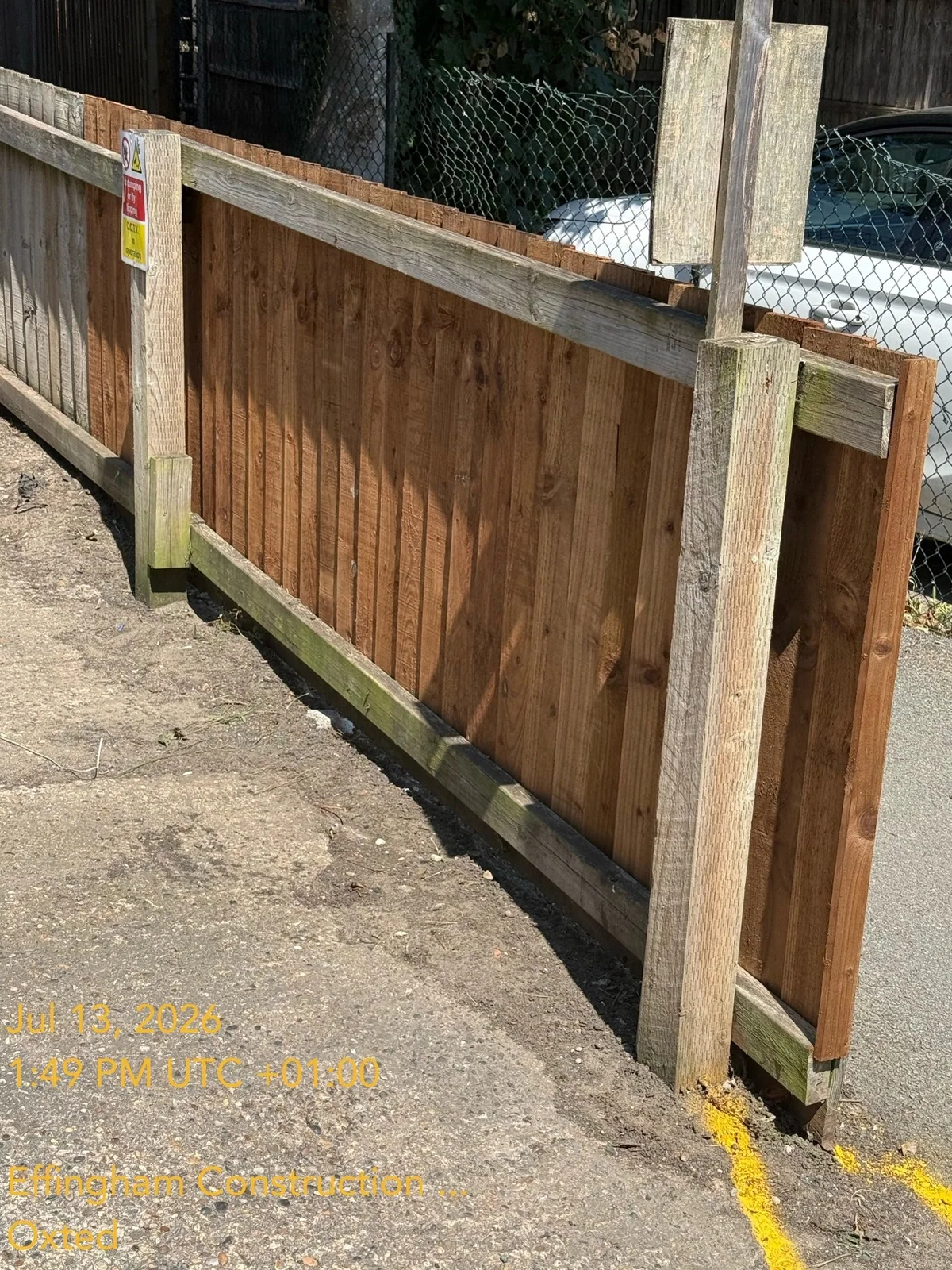 Fencing repair and access path at Oxted