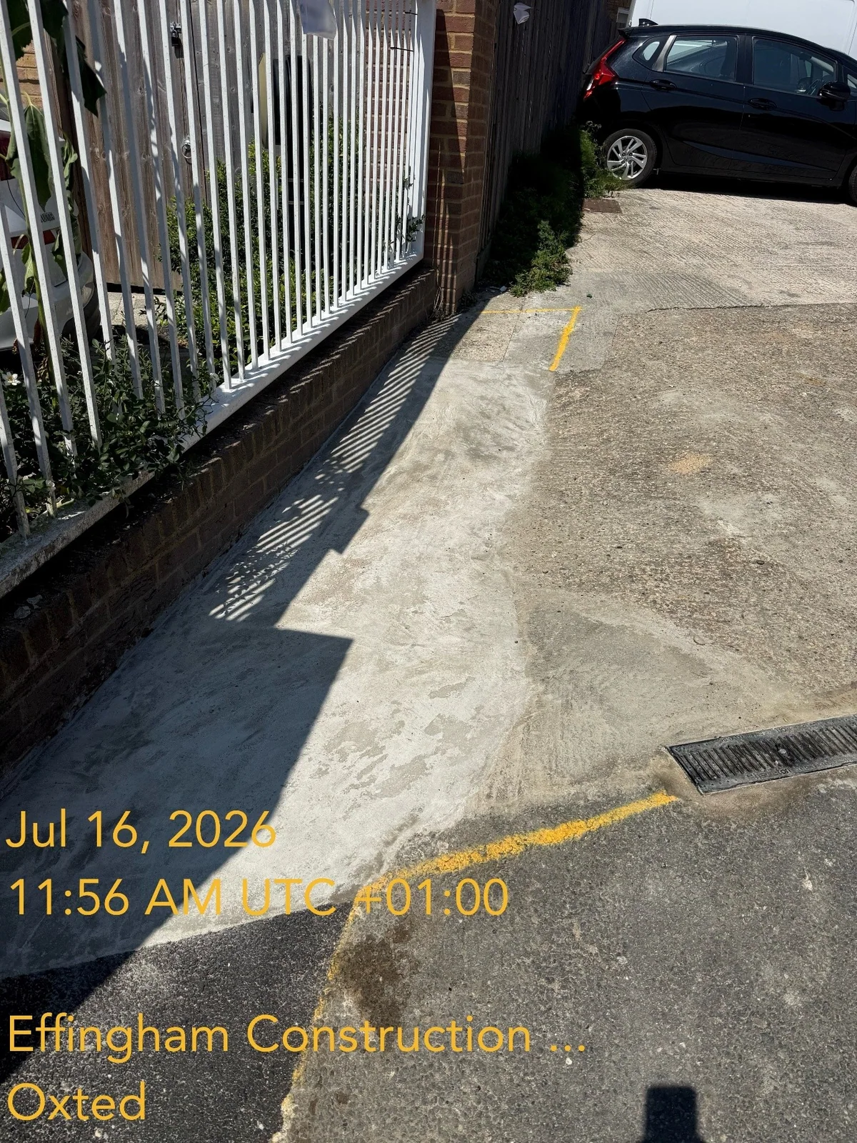 Access path with drainage detail in Oxted