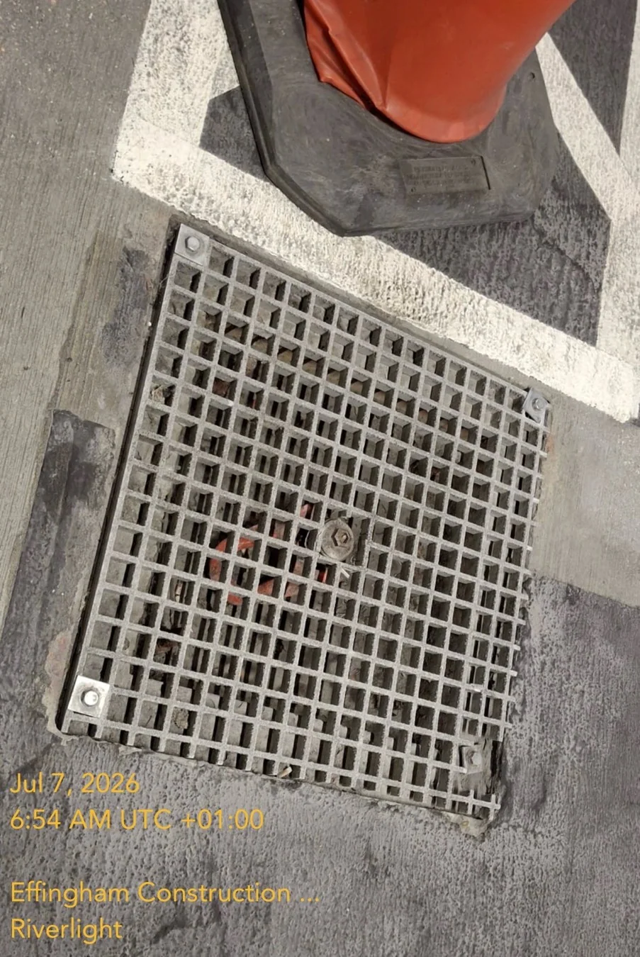 Existing floor grille at a Riverlight residential estate